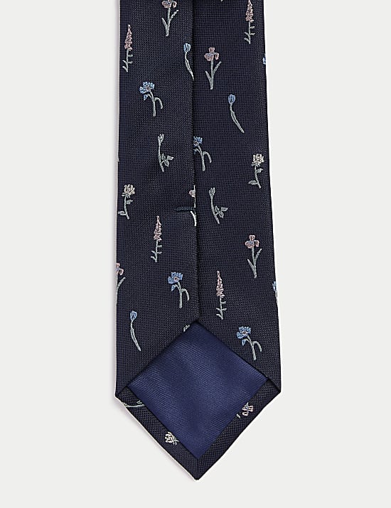 Floral Pure Silk Tie