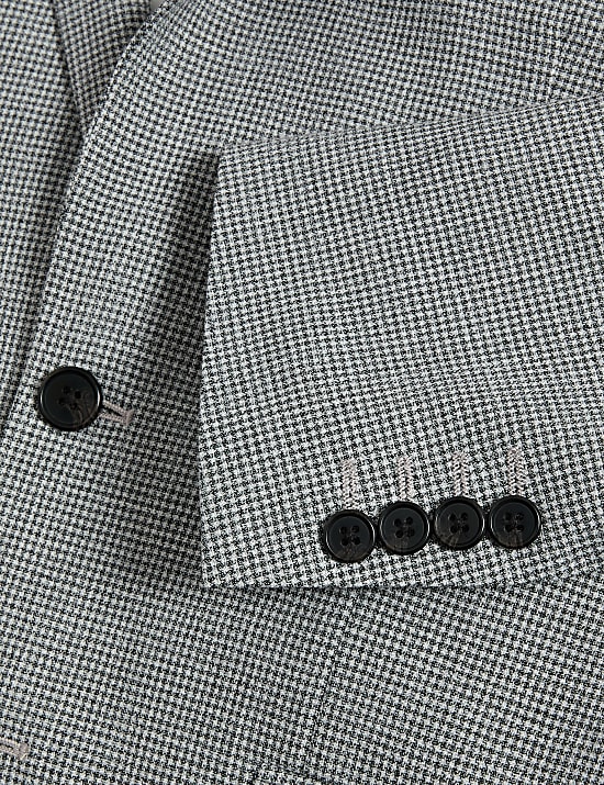 Veste tailleur coupe standard textur&eacute;e &agrave; motif pied-de-coq