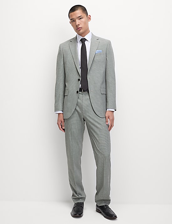 Veste tailleur coupe standard textur&eacute;e &agrave; motif pied-de-coq