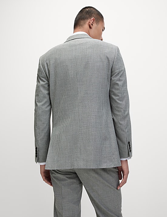 Veste tailleur coupe standard textur&eacute;e &agrave; motif pied-de-coq