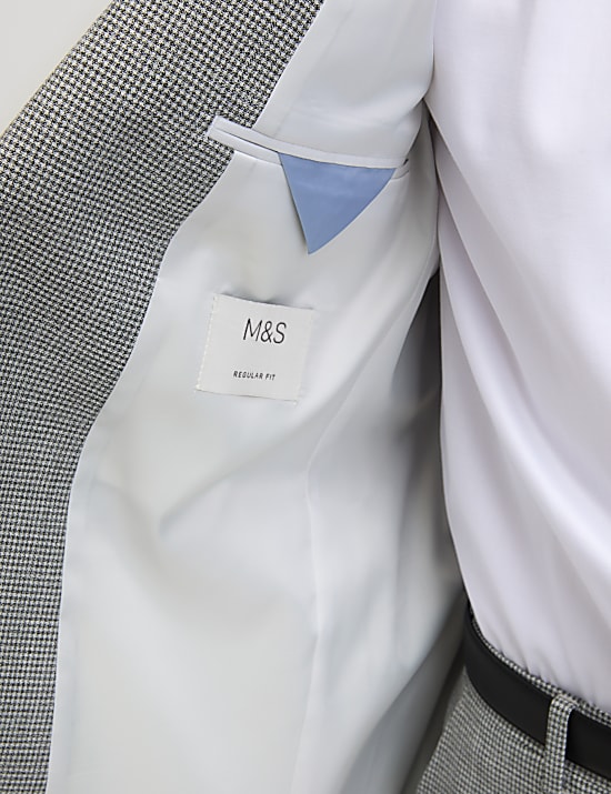 Veste tailleur coupe standard textur&eacute;e &agrave; motif pied-de-coq