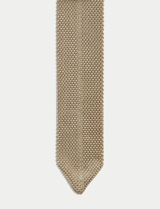 Skinny Pure Silk Knitted Tie