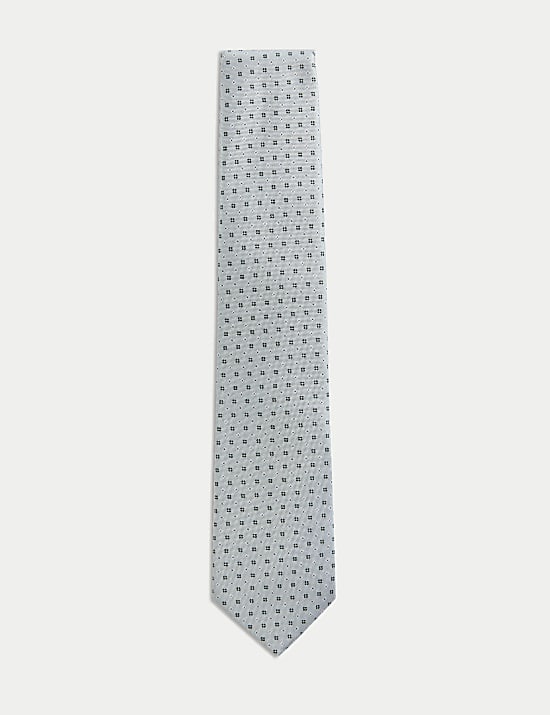 Pure Silk Geometric Tie