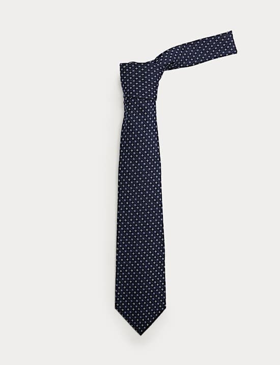 Pure Silk Geometric Tie