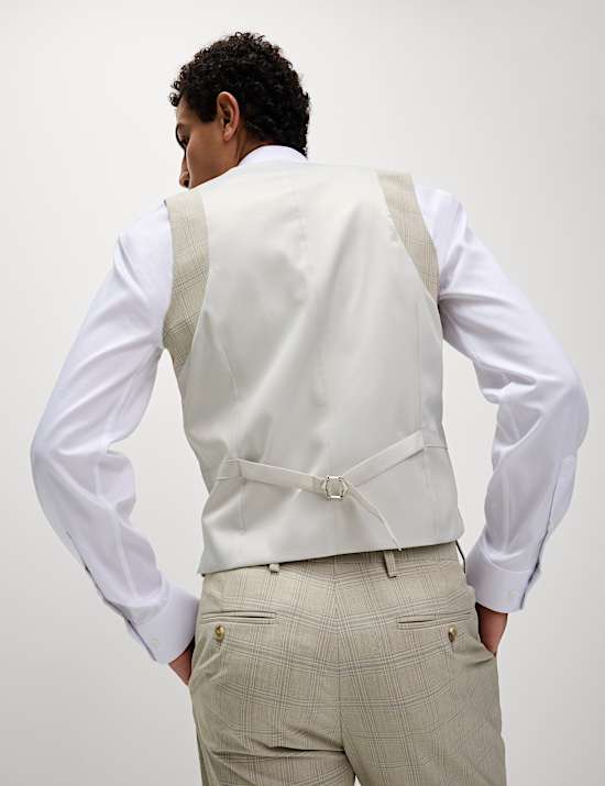 Slim Fit Check Waistcoat
