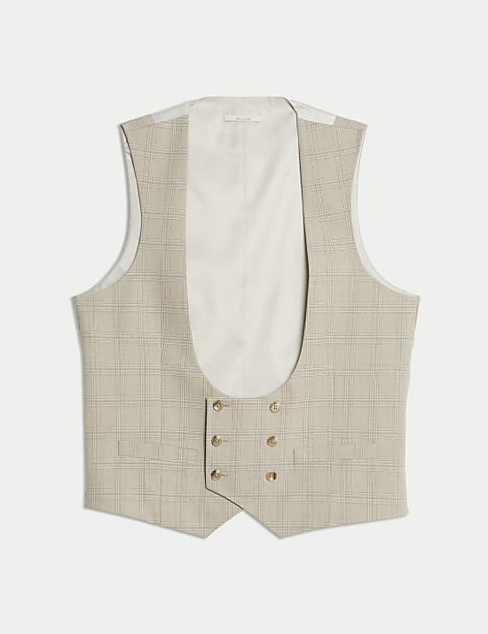 Slim Fit Check Waistcoat