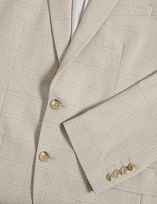 Slim Fit Check Suit Jacket