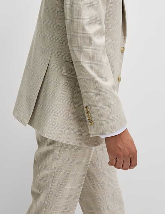 Slim Fit Check Suit Jacket