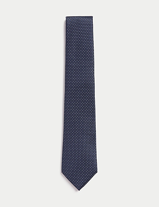 Diamond Geometric Pure Silk Tie