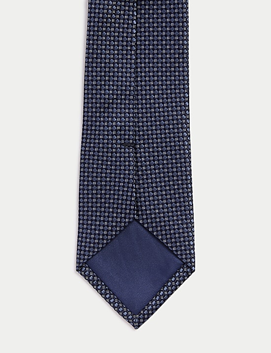 Diamond Geometric Pure Silk Tie