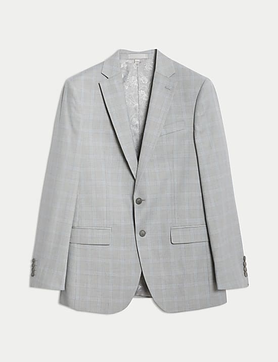 Tailored Fit Check Suit Jacket