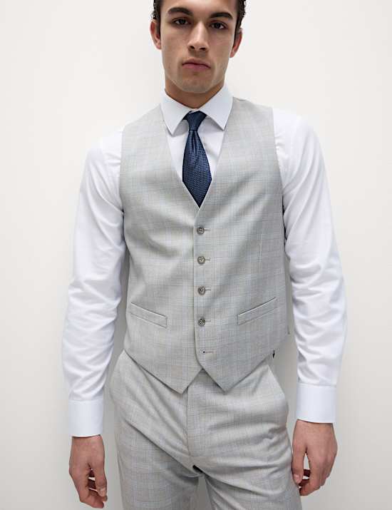 Tailored Fit Check Waistcoat