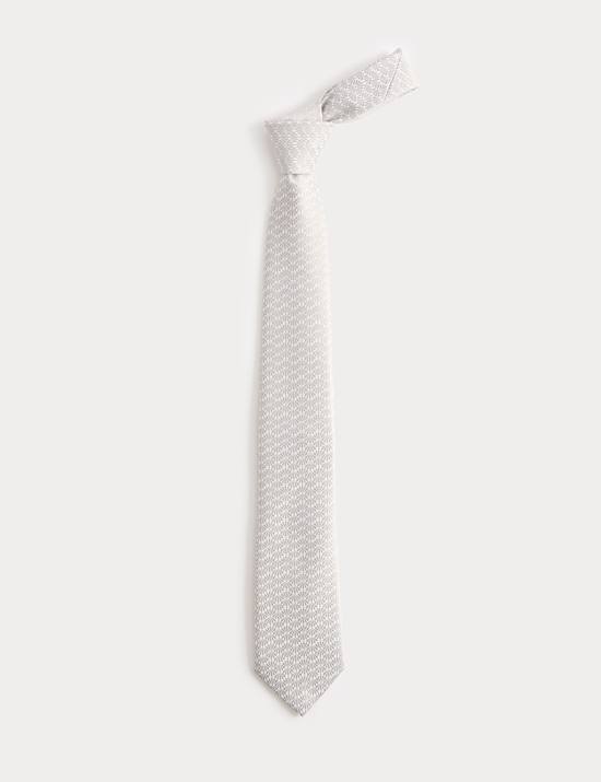 Textured Fan Design Tie