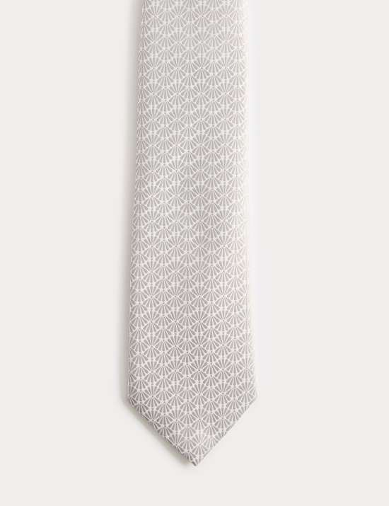 Textured Fan Design Tie
