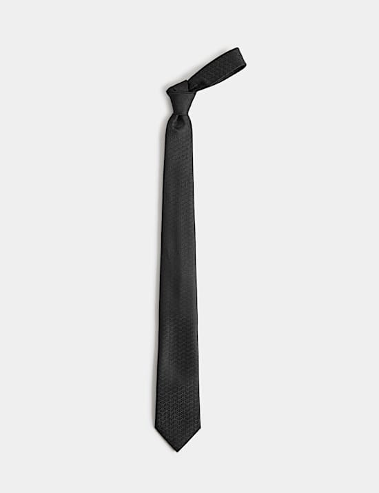 Textured Fan Design Tie