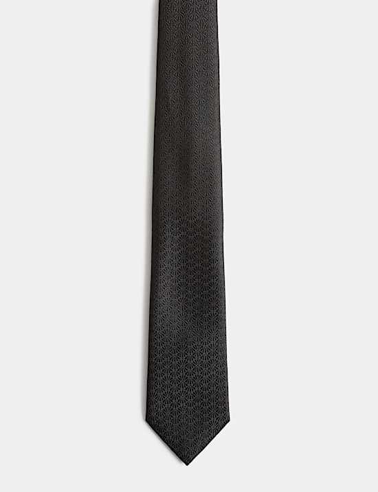 Textured Fan Design Tie