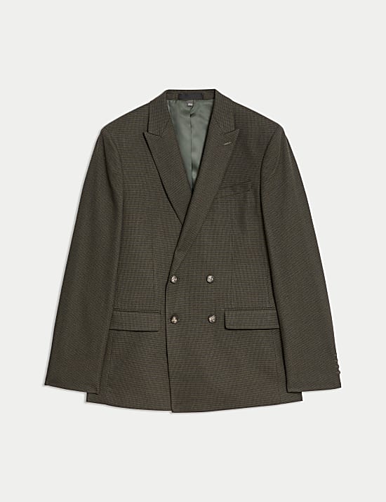 Tailleur veste coupe cintrée à motif pied-de-coq