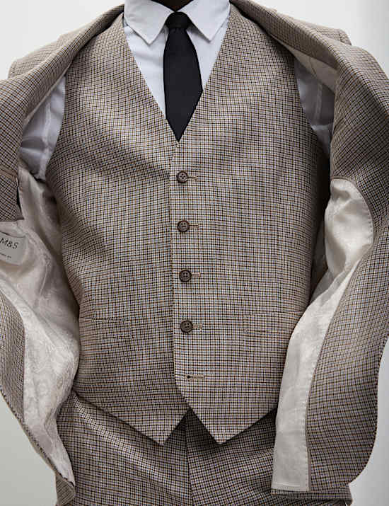 Puppytooth Check Waistcoat