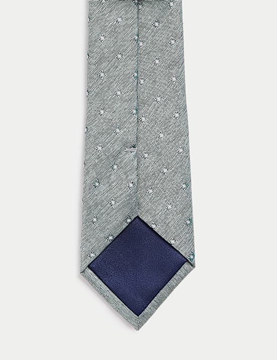 Geometric Pure Silk Tie