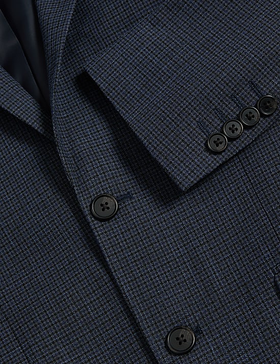Skinny Fit Check Suit Jacket