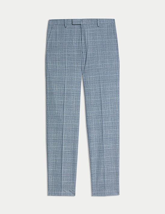 Regular Fit Check Suit Trousers