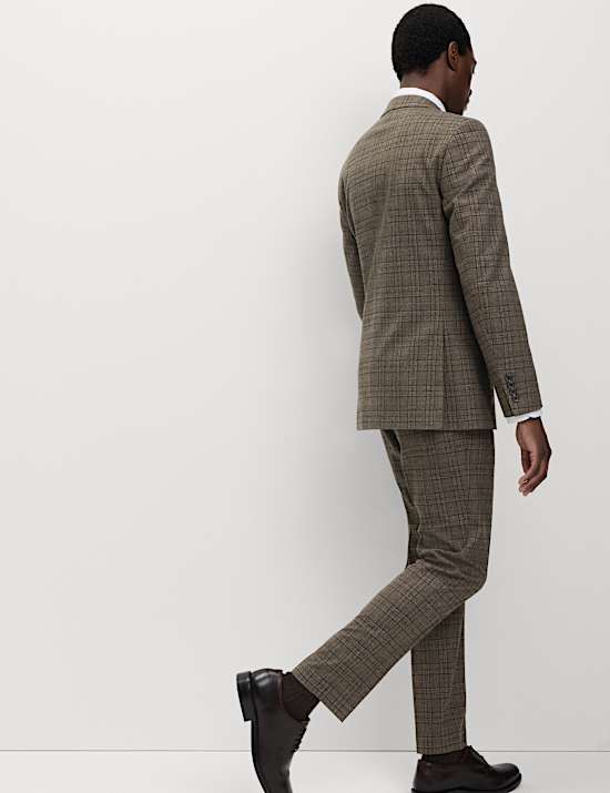 Slim Fit Check Suit Jacket