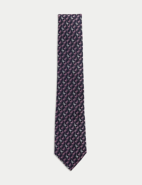 Flamingo Pure Silk Tie