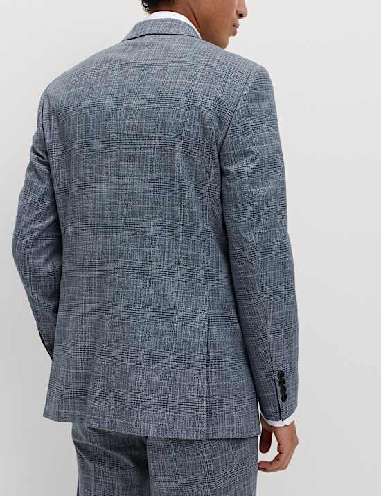 Jacke mit Stretchanteil, eng anliegender Passform und Karomuster