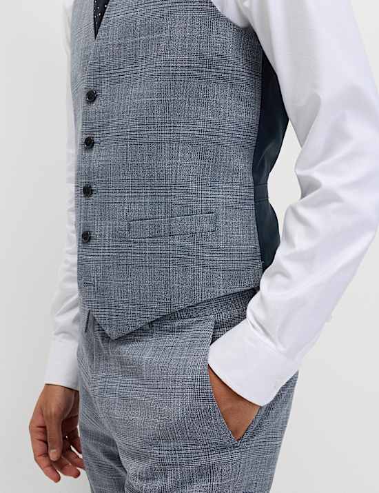 Regular Fit Check Waistcoat