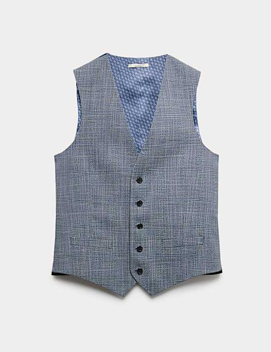 Regular Fit Check Waistcoat