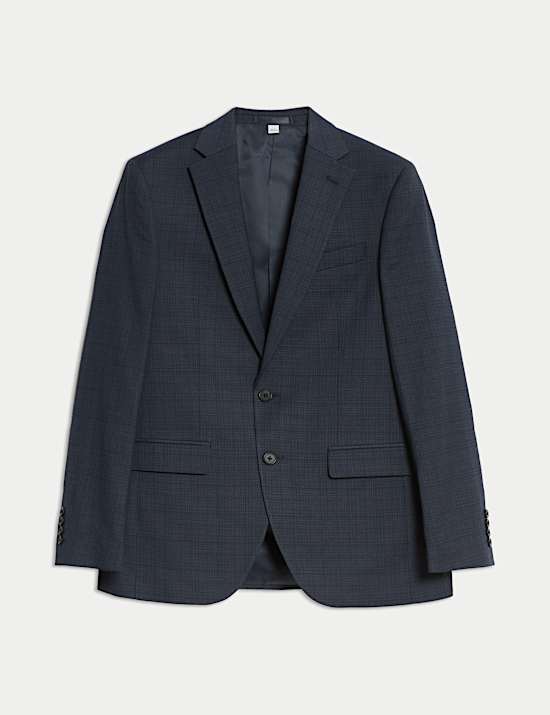 Slim Fit Shadow Check Suit Jacket