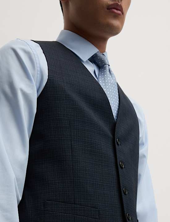 Gilet de costume à carreaux ombrés