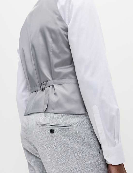 Check Stretch Waistcoat