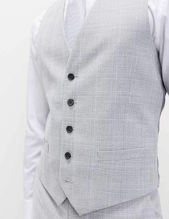 Check Stretch Waistcoat