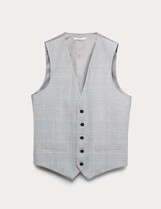 Check Stretch Waistcoat