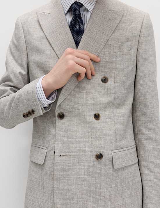 Slim Fit Textured Twill Stretch Suit Jacket