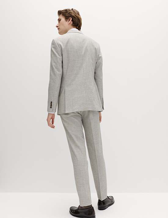 Slim Fit Textured Twill Stretch Suit Jacket