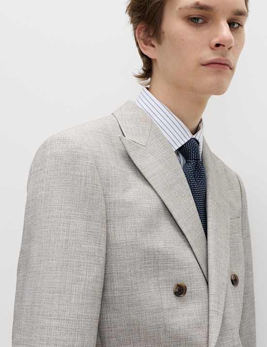 Slim Fit Textured Twill Stretch Suit Jacket