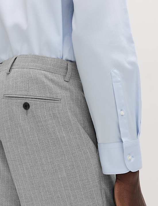 Regular Fit Pinstripe Suit Trousers