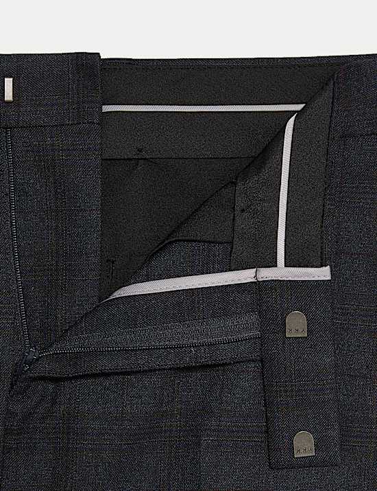 Skinny Fit Checked Trousers