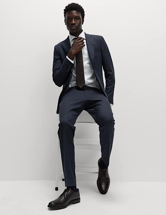 Skinny Fit Checked Trousers