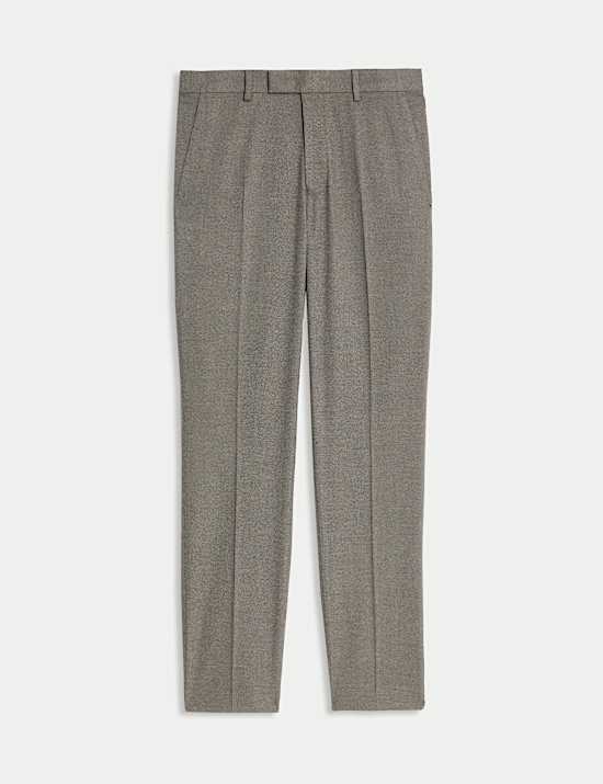 Slim Fit Flat Front Trousers
