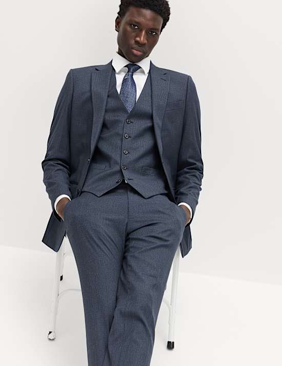 Checked Stretch Waistcoat