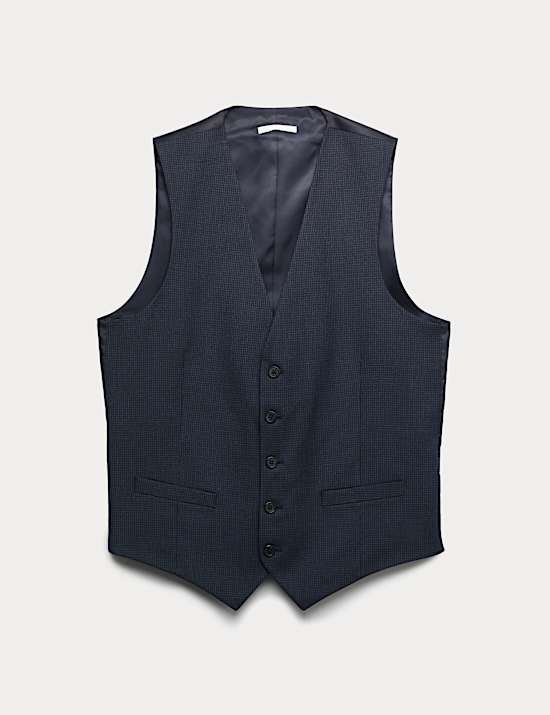 Checked Stretch Waistcoat