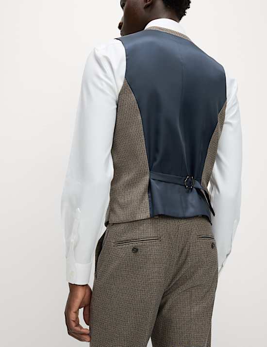 Regular Fit Puppytooth Waistcoat