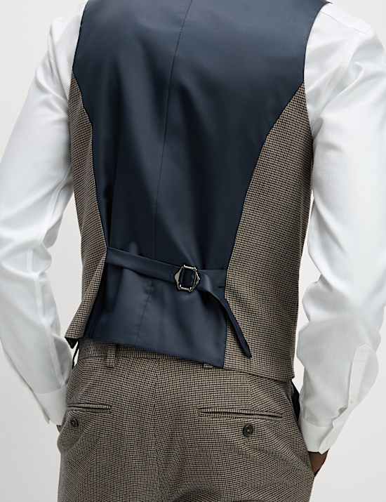 Regular Fit Puppytooth Waistcoat