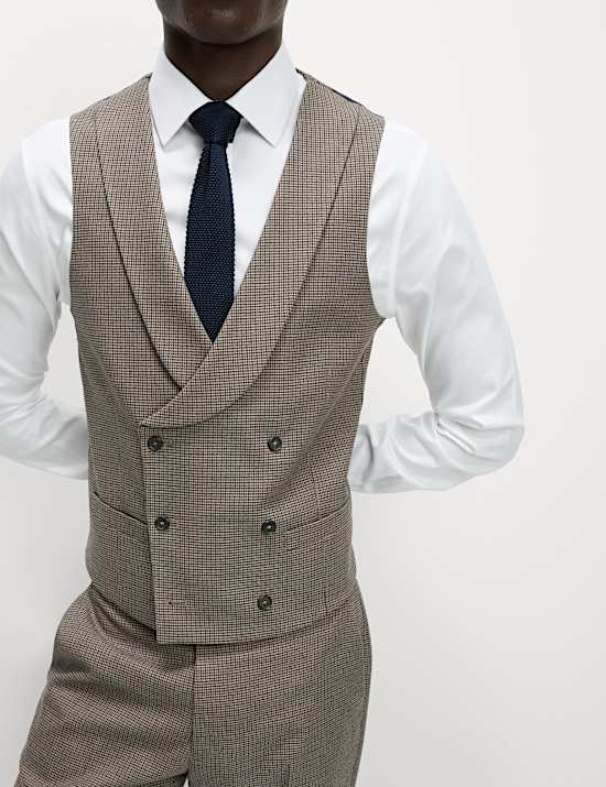 Regular Fit Puppytooth Waistcoat