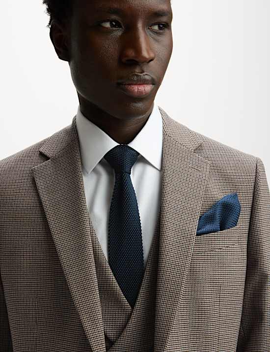 Regular Fit Puppytooth Suit Jacket