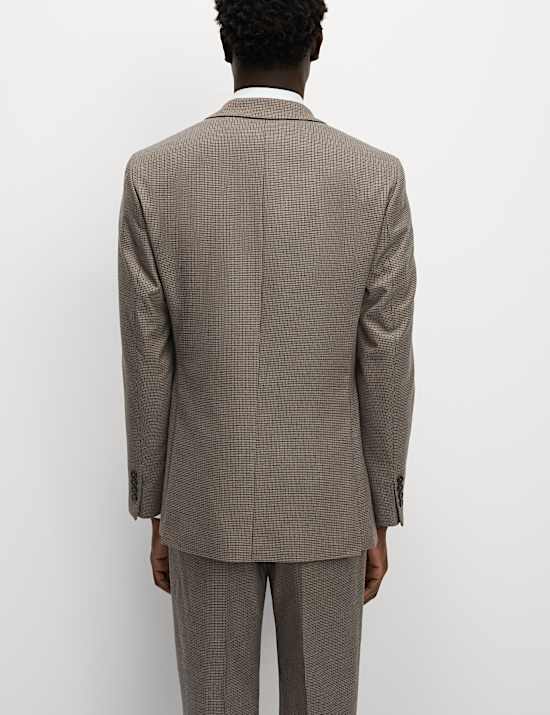 Regular Fit Puppytooth Suit Jacket