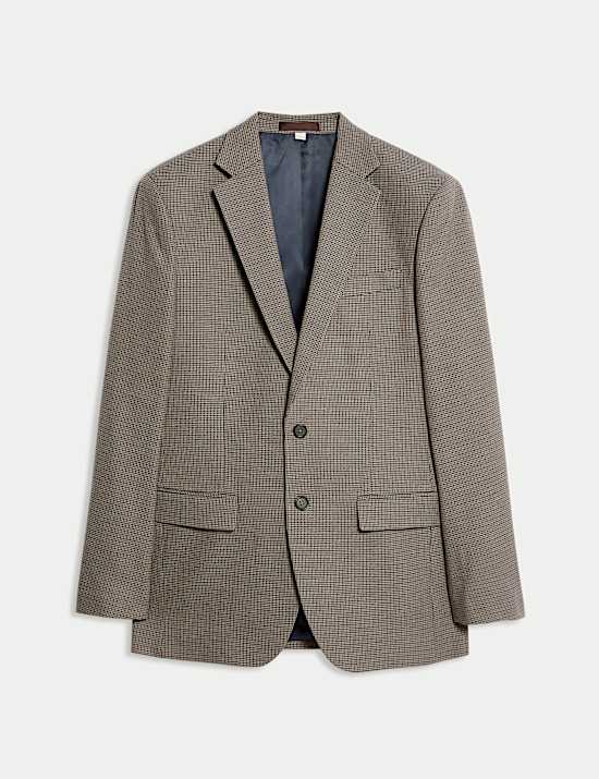 Regular Fit Puppytooth Suit Jacket